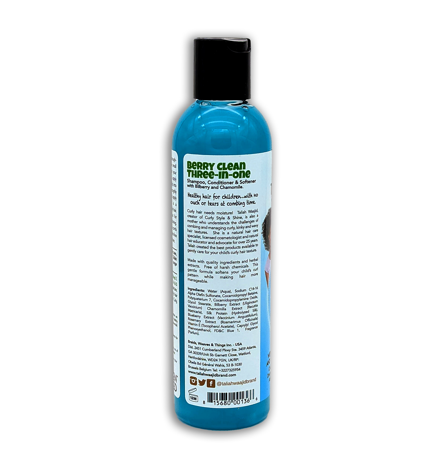 Taliah Waajid Children Kinky Wavy Natural Berry Clean 3 in 1 Shampoo